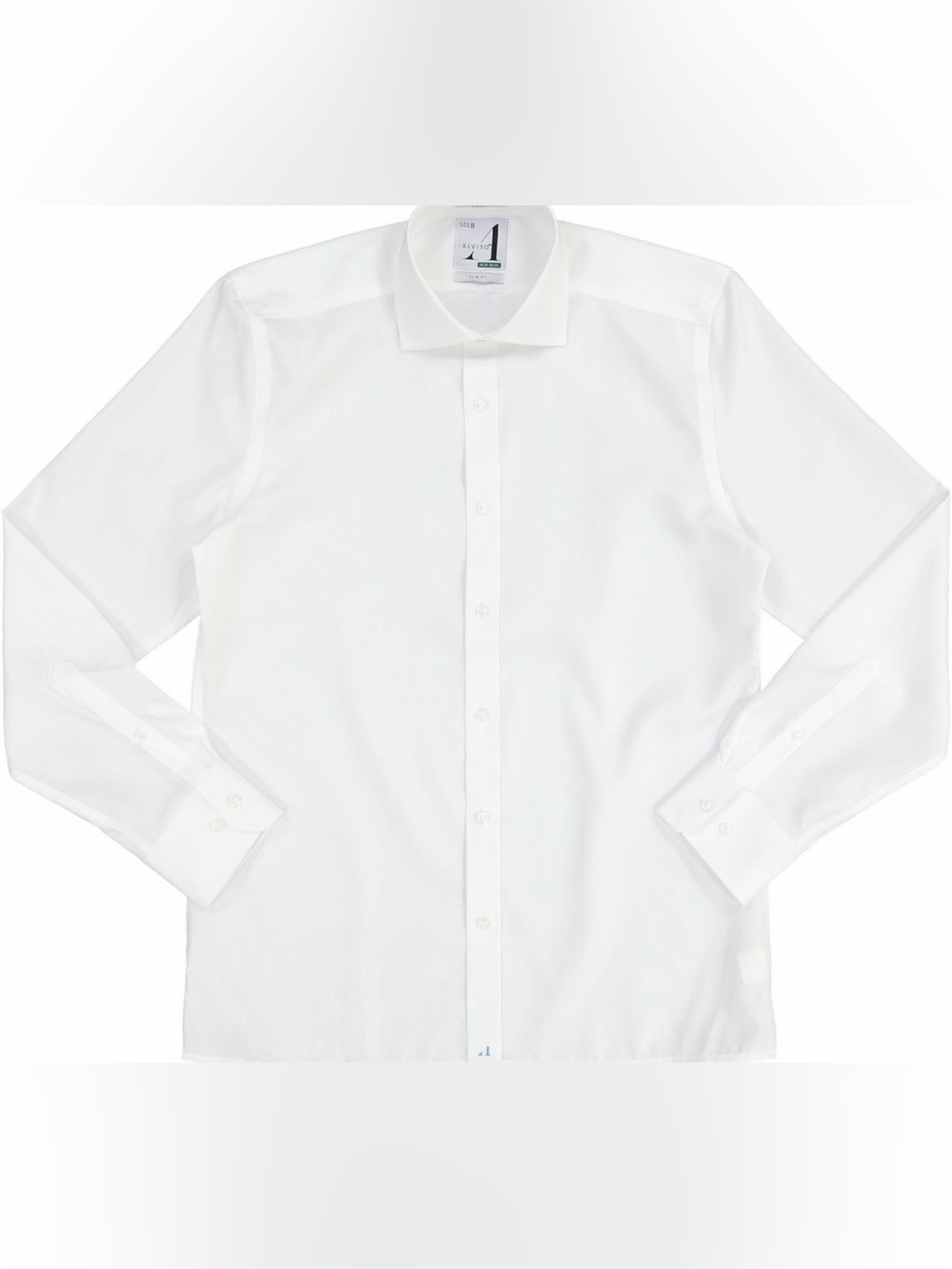 Men's Classic White Dress Shirt - Tailored Look